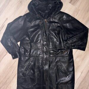 Vintage Black Genuine Leather Prince du Cuir Jacket S
